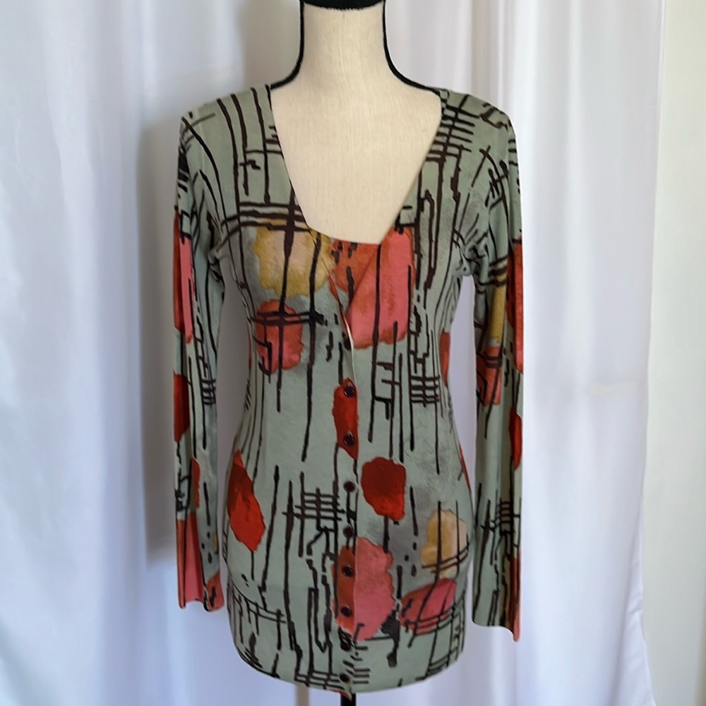 M Missoni two piece Tank top and Cardigan set 100%      merino wool size 44